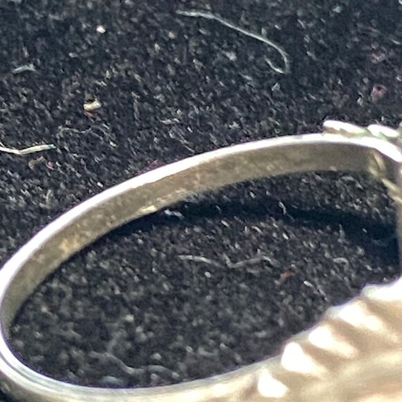 Ring Size 4.5 Blue Glass Faceted Vintage Jewelry Sterling Silver Tested - Picture 15 of 16